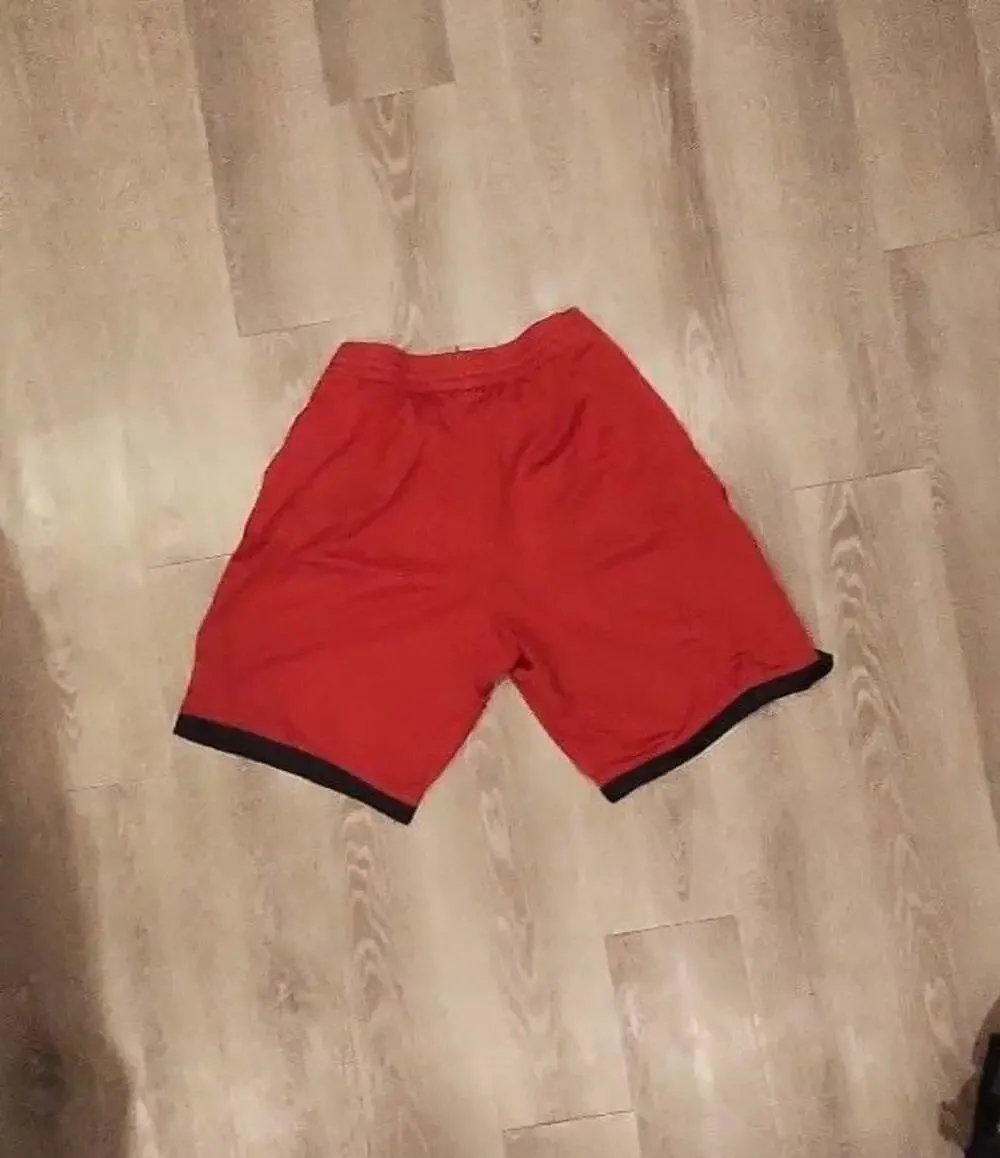Nike Basketball Red and Black Mesh Athletic Shorts